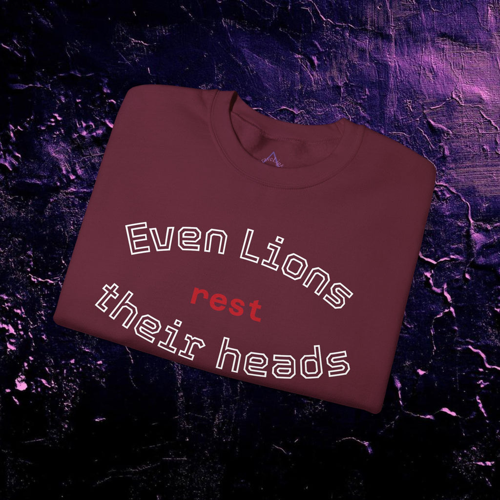 Pullover - Even Lion Rest Their Head